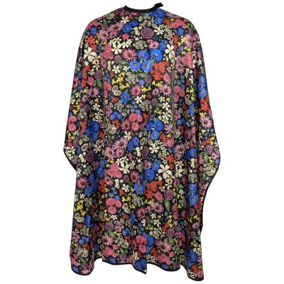 Pelocapa,Salon Cape for Women,Hair Cutting Cape with Snaps,Professional Large Barber Stylist Hairdresser Cape,Waterproof & Light Weight & Machine Washable- 63 56(Flowers)