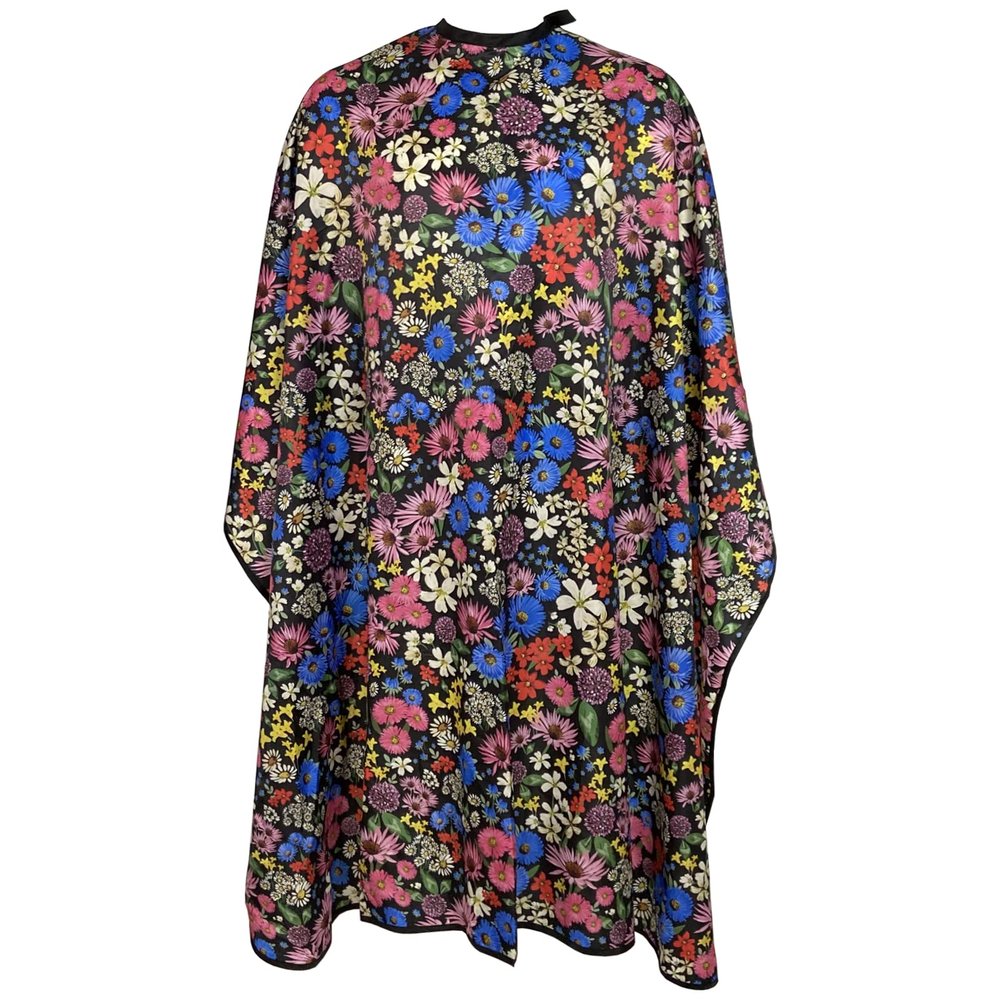 Pelocapa,Salon Cape for Women,Hair Cutting Cape with Snaps,Professional Large Barber Stylist Hairdresser Cape,Waterproof & Light Weight & Machine Washable- 63 56(Flowers)