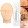 VEXIGO Silicon Gel Head Model Facial Plastic minimally invasive Plastic Skin Suture Software Head Mold, Facial Cosmetic Training Model view 2
