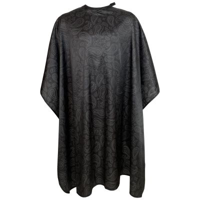 Pelocapa Barber Cape for Men, Haircut Cape with Snaps, Professional Salon Cutting Cape, Large Waterproof Hairdressing Cape Gown Apron for Hairstylist- 63 56(Black Pattern)