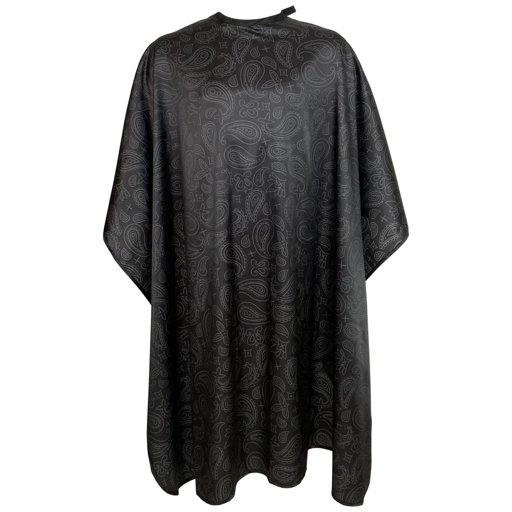 Pelocapa Barber Cape for Men, Haircut Cape with Snaps, Professional Salon Cutting Cape, Large Waterproof Hairdressing Cape Gown Apron for Hairstylist- 63 56(Black Pattern)