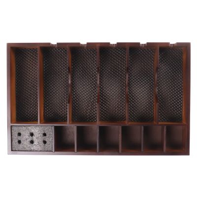 12 Slots Wooden Barber Clipper Tray, Barber Clipper Holder Organizer, Anti-slip Hairdresser Barber Table Collector Wooden Barber Clipper Holder Organizer Cosmetic Container Case Box