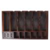 12 Slots Wooden Barber Clipper Tray, Barber Clipper Holder Organizer, Anti-slip Hairdresser Barber Table Collector Wooden Barber Clipper Holder Organizer Cosmetic Container Case Box view 1