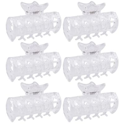 6pcs Perm Clip Roller Jaw Clips Hot Curler Securing Clip Curler Jaw Clip Hot Roller Clip Hot Roller Securing Clamp Hot Roller Claw Clip Hot Curler Clamp Replacement Hot Curler Clip