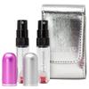 Travalo Pod Pure Perfume Atomizer Duo w/Pouch - Leak-Proof and TSA Approved for Air Travel - Reusable, Airtight, Easy-Fill Mini Pump Sprayer - Clear Body - Lid Colors Silver & Perfect Pink - 2 Pack view 1