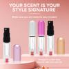 Travalo Pod Pure Perfume Atomizer Duo w/Pouch - Leak-Proof and TSA Approved for Air Travel - Reusable, Airtight, Easy-Fill Mini Pump Sprayer - Clear Body - Lid Colors Silver & Perfect Pink - 2 Pack view 2
