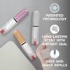 Travalo Pod Pure Perfume Atomizer Duo w/Pouch - Leak-Proof and TSA Approved for Air Travel - Reusable, Airtight, Easy-Fill Mini Pump Sprayer - Clear Body - Lid Colors Silver & Perfect Pink - 2 Pack view 3