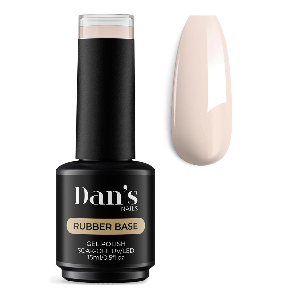 Dan's Nails Angel Peach Nude Rubber Base Gel Coat Set | Easy Soak Off System - UV/LED Lamp