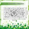 Whaline 6 Pieces St. Patrick's Day Nail Stamping Plates Kit Lucky Shamrock Rainbow Image Stamp Templates Irish Nail Art Plates for St. Patrick's Day DIY Print Manicure Salon Design Gift view 2