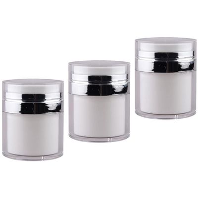KALLORY 3pcs Airless Lotion Pump Bottles Travel-friendly Cream Containers for Cosmetics and Skin Care Vacuum Cream Holders for Easy Dispensing