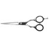 J2 Japanese Steel Barber Hair Cutting Scissors Shears Tempered Stainless Razor Sharp Mustache Haircut Hairdresser (5.5 inch, Silver Shine) view 1