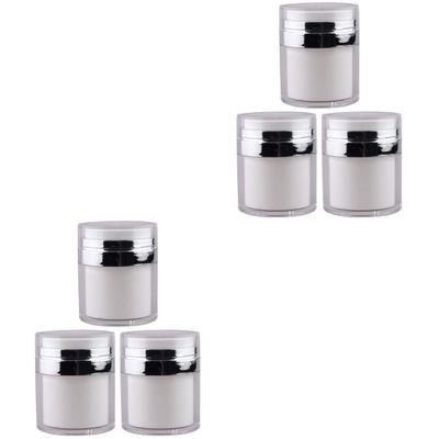 Mobestech 6pcs Airless Pump Jars for Lotion and Cream Travel-friendly Leakproof Containers for Skincare Moisturizers and Cosmetics