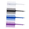 KALLORY 4pcs Fish Shape Hair Comb Ergonomic Dyeing Brushes for Women Girls Lightweight and Compact Design Blue Black Purple and White for Salon Use and Home Coloring view 1