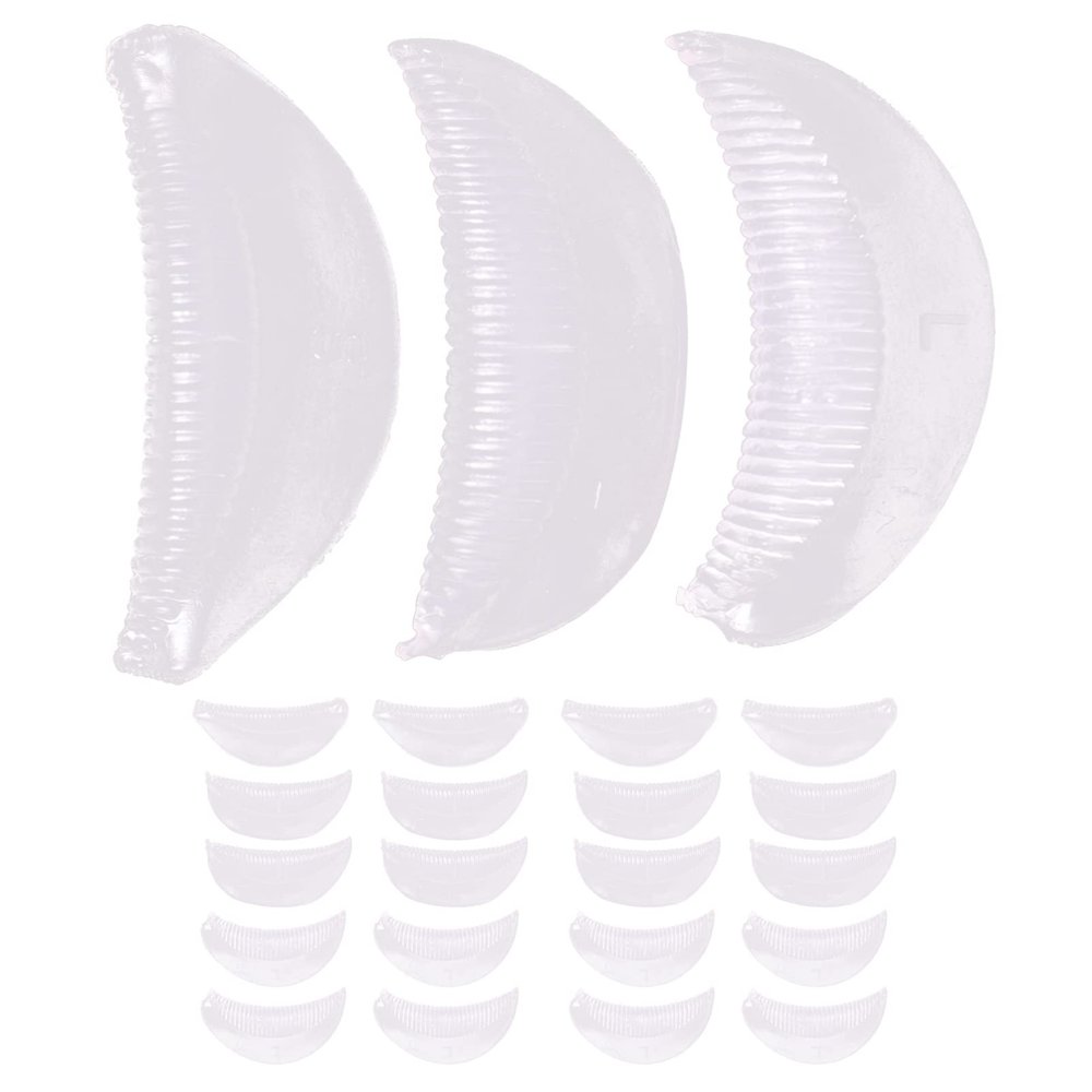 FOMIYES 10pairs Silicone Eyelash Lift Pads for Salon Use Reusable Transparent for Perming and Grafting Compatible Eye Shapes Easy to Use and Clean