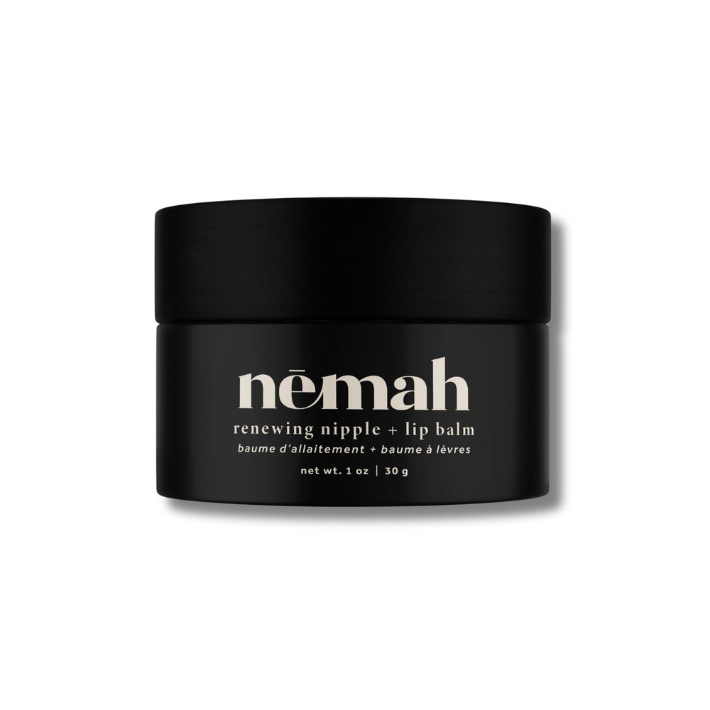Nemah - Organic Nipple Balm, Nipple Cream Safe for Breastfeeding - 2-in-1 Nipple Butter & Lip Balm, Nursing Nipple Balm - Non-Greasy, Vegan, & Cruelty-Free - 1 oz.