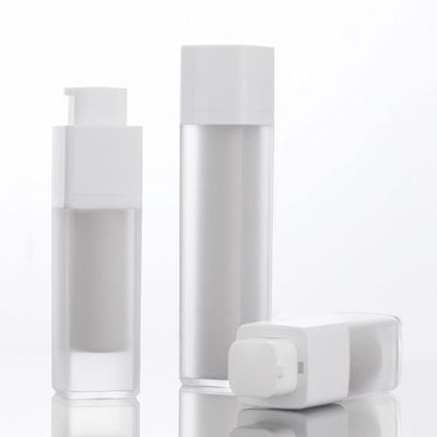 OSALADI Travel Bottles Refillable Airless Pump Jars Containers, 3 Pack Plastic Vacuum Lotion Pump Cosmetic Jars Bottles, Mini Travel Skincare for Face Eye Cream Shampoo