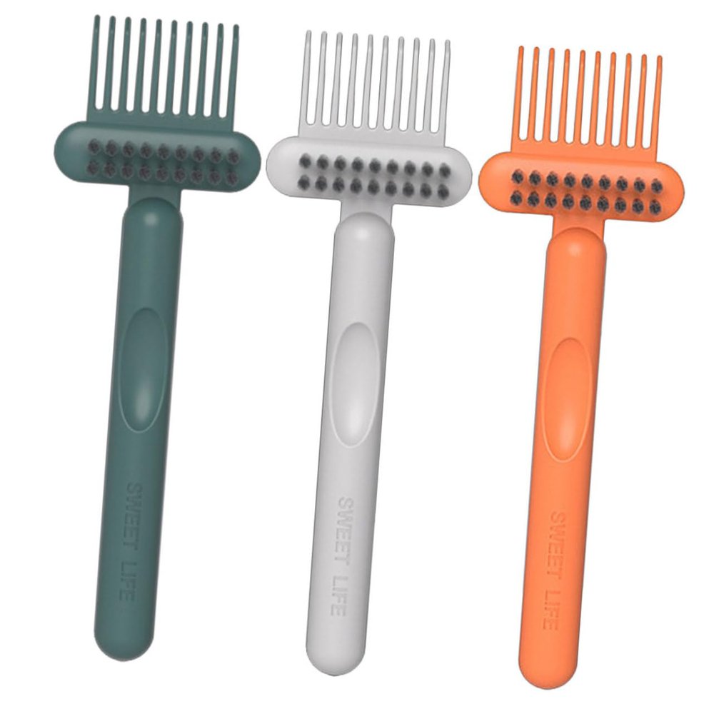 Beavorty 3pcs Hair Brush Cleaner Tool Ergonomic Comb Cleaning Brush for Easy Hair Removal for Home Salon Use Prolongs Life of Hairbrushes