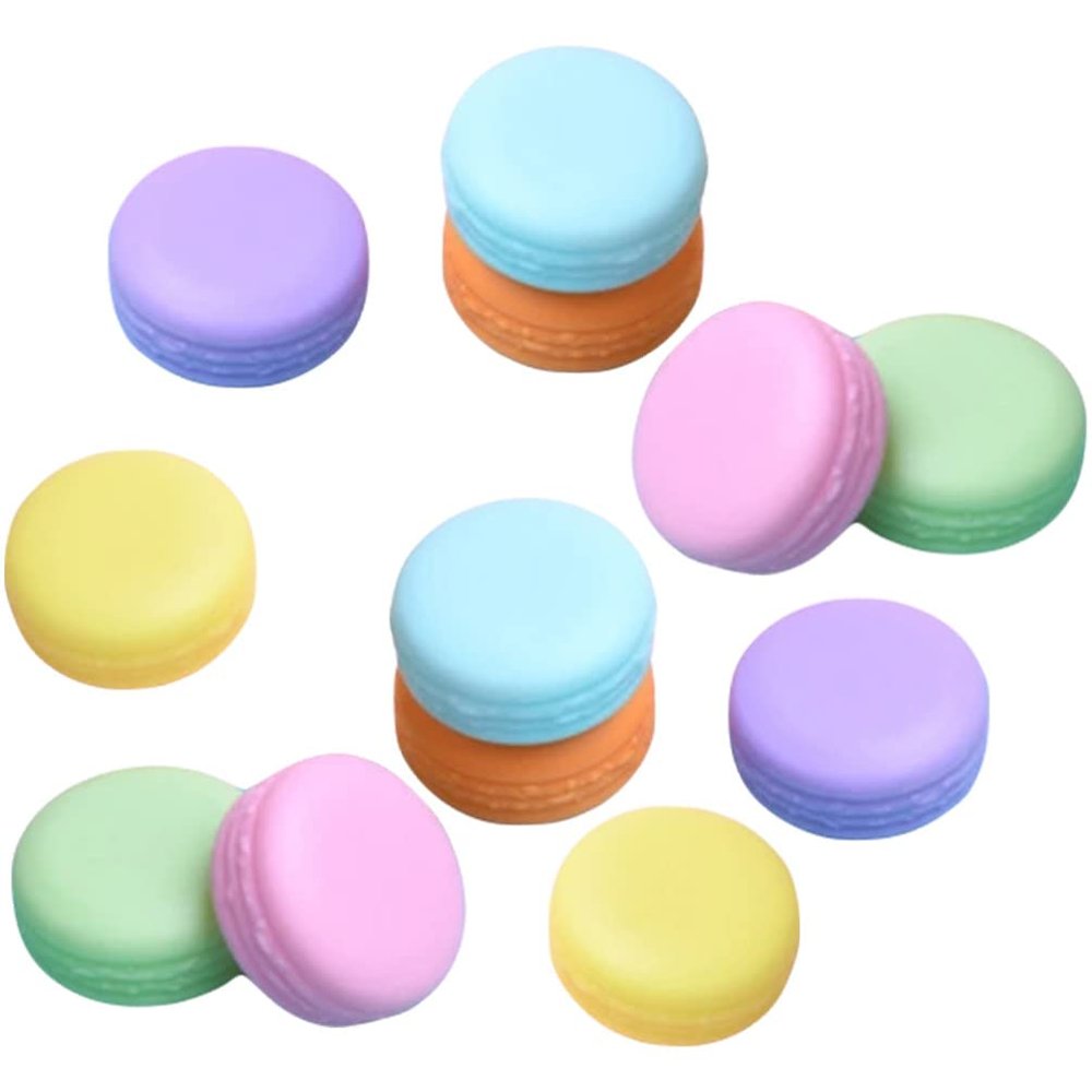 OSALADI 12pcs Mini Macaron Shaped Containers for Creams Lotions Travel Pill Cases Jewelry Each for Organizing