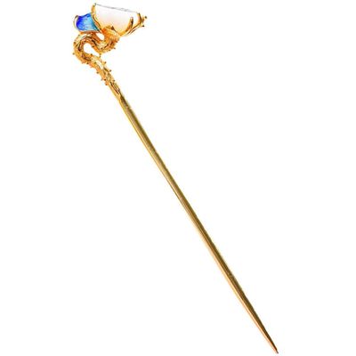 LALAFINA Chinese Hair Stick Retro Hanfu Flower Hair Stick Vintage Women Hair Bun Pin