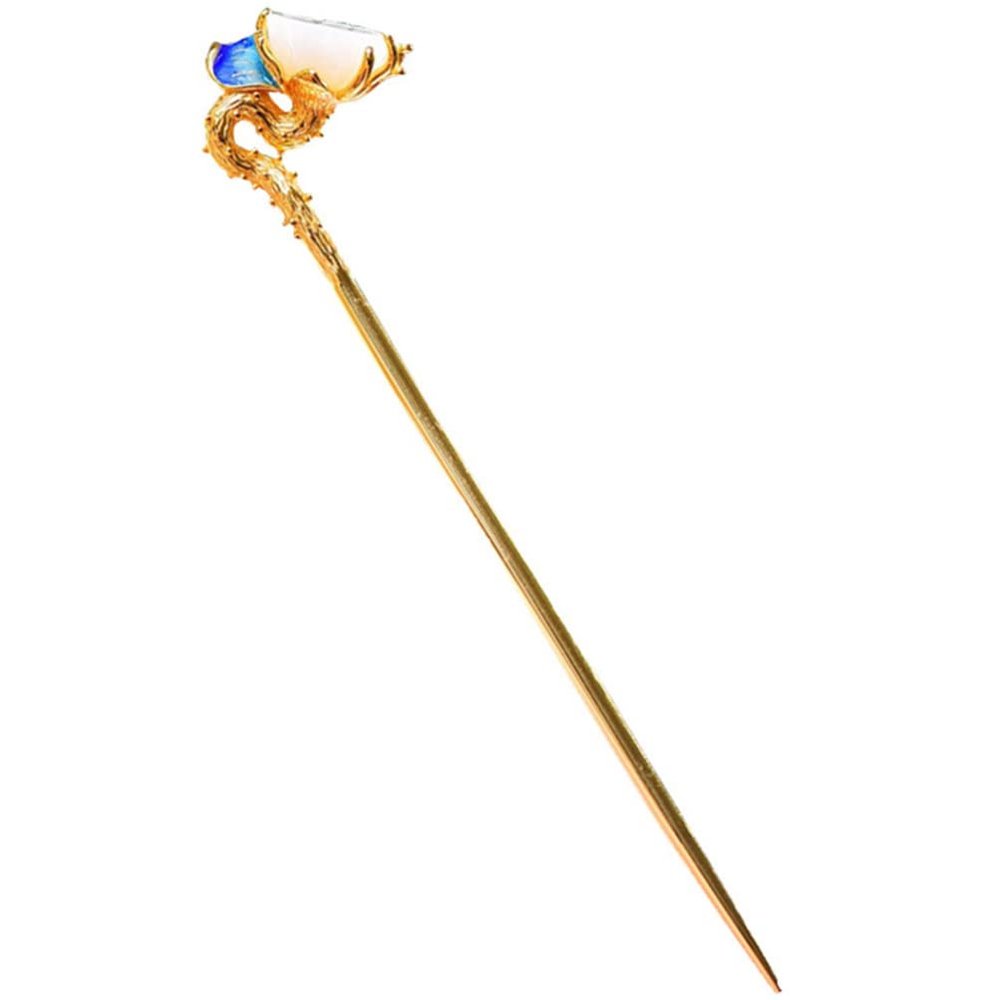LALAFINA Chinese Hair Stick Retro Hanfu Flower Hair Stick Vintage Women Hair Bun Pin