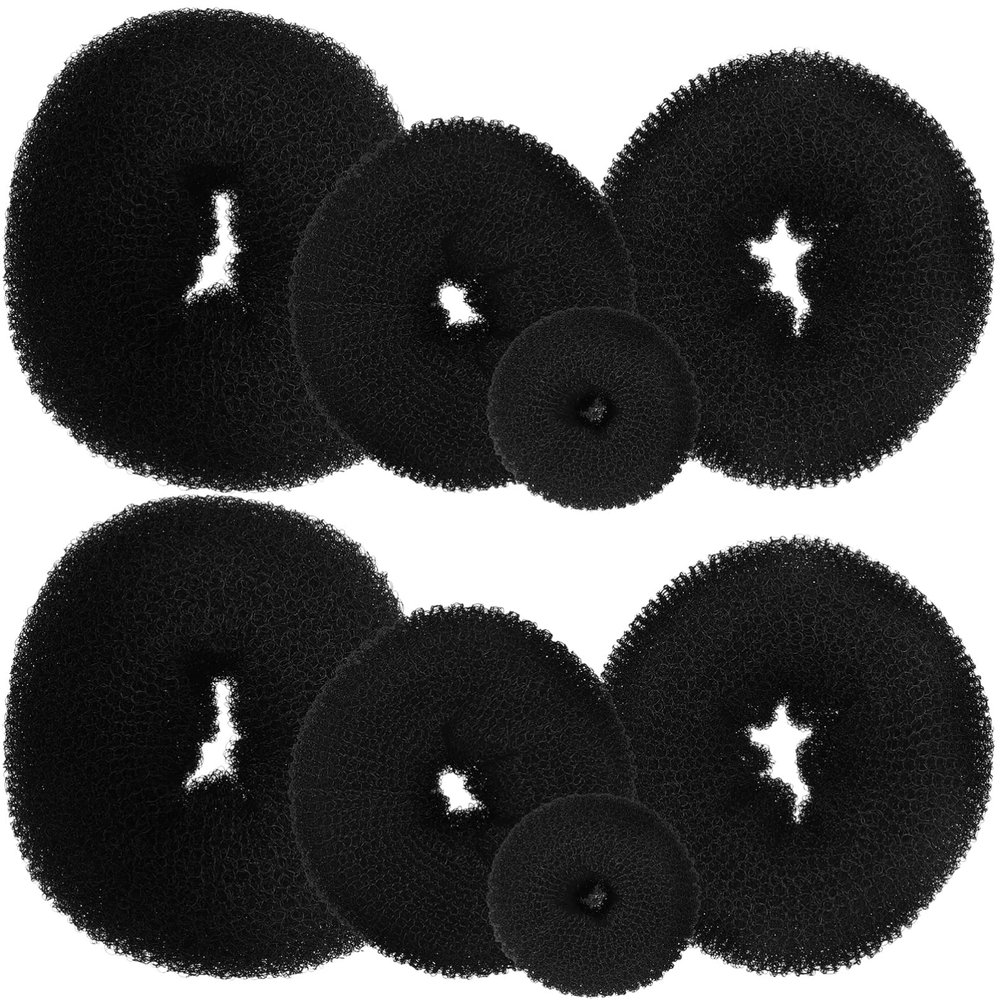 Beavorty 8pcs Reusable Hair Bun Makers Donut Bun for Elegant Updos for Daily Wear Gymnastics Dancing More Assorted