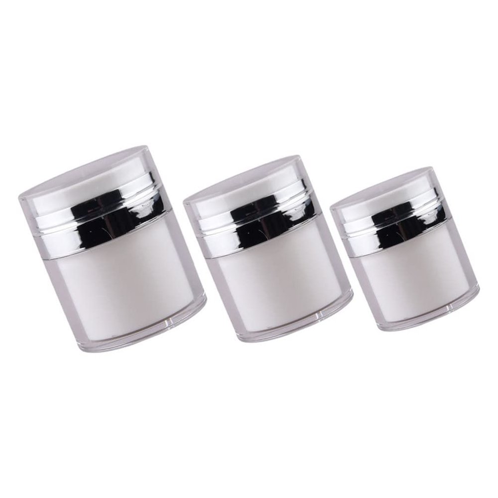 OSALADI 3pcs Airless Cream Dispenser Bottles Convenient Pump Lotion Containers for Travel for Cream Lotion Essential Oils