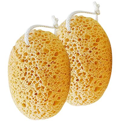 Beavorty 2pcs Exfoliating Bath Sponges for Body Scrubbing Soft Honeycomb Design Gentle Cleanse Shower Supplies for Daily Use and Skin Care