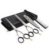 Barber Hair Scissors Cutting & Thinning Scissors Kit Straight Edge Razor Comb with Black Storage Case With Free Blades (Dull 6.5 Inch) view 1