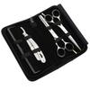 Barber Hair Scissors Cutting & Thinning Scissors Kit Straight Edge Razor Comb with Black Storage Case With Free Blades (Dull 6.5 Inch) view 2