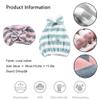 Large Microfiber Hair Towel Cap,Rapid Drying Towel For Hair,Ultra Soft Super Absorbent Hair Drying Towel Turban,Cute Green&Pink Bow Hair Towel Wrap,Hair Drying Towels For Women Fast Dry(2pack) view 2