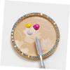 LALAFINA 4 pcs Tray Girl Supplies Rhinestones Nail Golden Palettes Board Color Gel for Photo Home Mixed Salon Women Art Display Tool Resin Mixing Painting Makeup Holder Pallet view 2