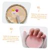 LALAFINA 4 pcs Tray Girl Supplies Rhinestones Nail Golden Palettes Board Color Gel for Photo Home Mixed Salon Women Art Display Tool Resin Mixing Painting Makeup Holder Pallet view 4