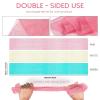 UJFQBH 3 Pieces African Net Sponge, African exfoliating net African Net Long Net Bath Sponge Exfoliating Shower Body Scrubber Back Scrubber Skin SmootherPink, Green, Off-White view 3