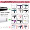 Universal Hair Diffuser Adaptable Hair Dryer Attachment for Blow Dryer Nozzles from 1.7 to 2.2 inch Diameter (Black with Shampoo Brush) view 2