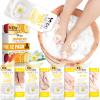 nbc BeautiLab Pedicure Kit Foot Soak Set: Bubble Salt, Sugar Scrub, Massage Mask, Massage Lotion in a Box, 4 Step Foot Spa Kit for Dry Feet, Calluses and Tired Feet(3 Set Milky Flower) view 1