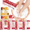 nbc BeautiLab Pedicure Kit Foot Soak Set: Bubble Salt, Sugar Scrub, Massage Mask, Massage Lotion in a Box, 4 Step Foot Spa Kit for Dry Feet,Tired Feet3 Set Pomegranate) view 1