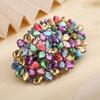 Missgrace Women Boho Flower Floral Hair Barrette Purple Champagne Bridal Wedding Prom Party Shiny Hair Comb Crystal Rhinestones Women Hair Barrette Clip Hair Accessories for Women (Colorful) view 3