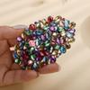 Missgrace Women Boho Flower Floral Hair Barrette Purple Champagne Bridal Wedding Prom Party Shiny Hair Comb Crystal Rhinestones Women Hair Barrette Clip Hair Accessories for Women (Colorful) view 4