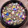 Nail Rhinestones Kit - 3D Nail Charms, Nail Gems & Nail Jewels for Nail Art - Set of 4 Nail Crystals & Diamonds for Nails - DIY Rhinestone Kit with Nail Stones for Nail Decor (4-Pcs Full Set) view 3