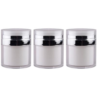 FRCOLOR 3pcs Airless Pump Bottles for Lotion and Cream Travel-friendly Empty Cosmetics Containers Lightweight and Compact Design for Easy Carrying for Hand Care