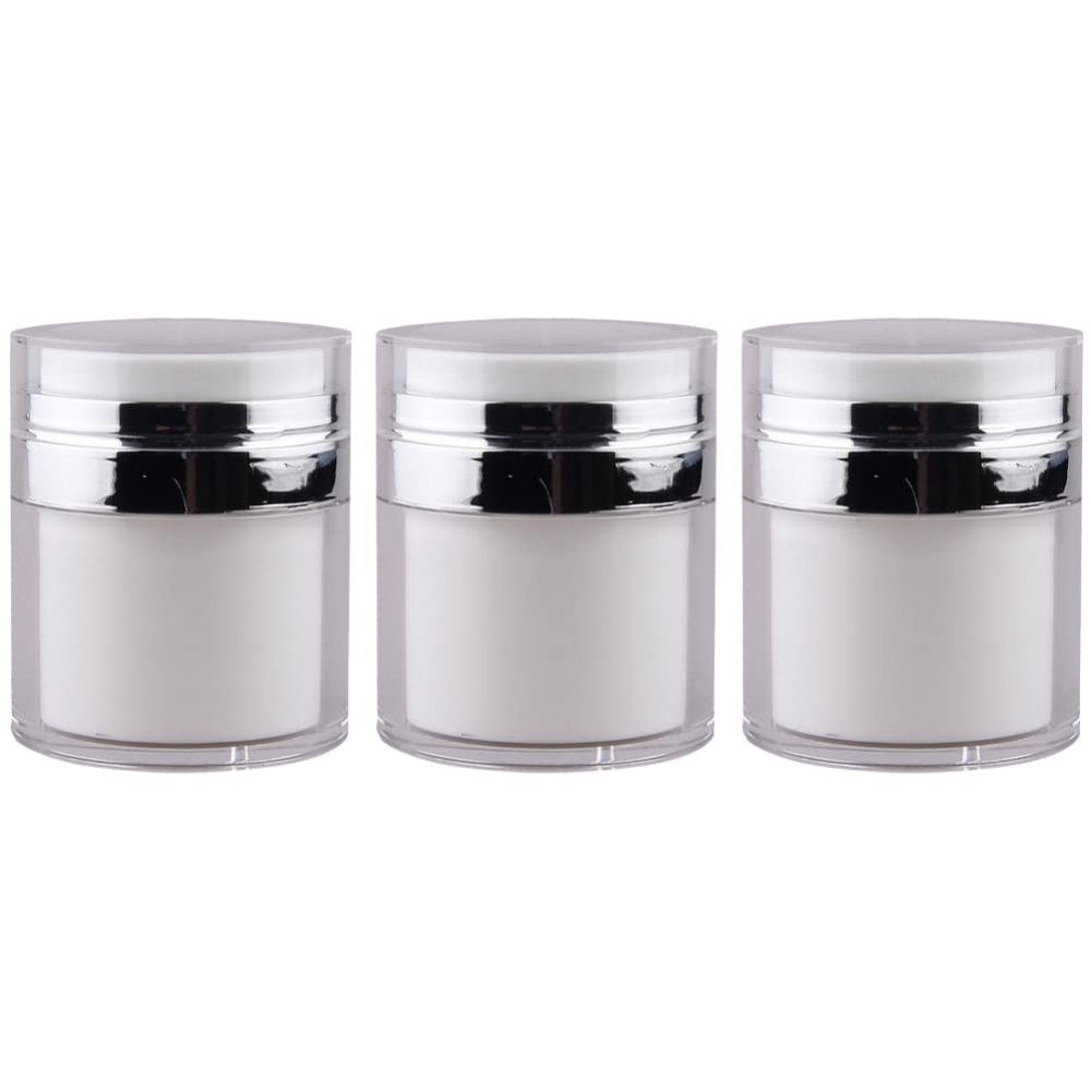 FRCOLOR 3pcs Airless Pump Bottles for Lotion and Cream Travel-friendly Empty Cosmetics Containers Lightweight and Compact Design for Easy Carrying for Hand Care