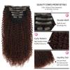 BHF 26 inch Kinky Curly Clip In Hair Extension, Double Weft Full Head Japanese Heat Resistance Fiber 140g Synthetic Hair Extensions For Women 7pieces (#t1b/33) view 2