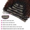 BHF 26 inch Kinky Curly Clip In Hair Extension, Double Weft Full Head Japanese Heat Resistance Fiber 140g Synthetic Hair Extensions For Women 7pieces (#t1b/33) view 4