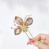 Campsis Wedding Bridal Hair Pins Gold Flower Hair Piece Crystal Bridesmaids Hair Accessories for Women view 1