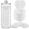 Sieral 120 Pcs Compressed Facial Sponges with Container Disposable Face Sponge Pads for Washing Face Cleansing Exfoliating Esthetician Makeup Removal(Heart,White) view 1