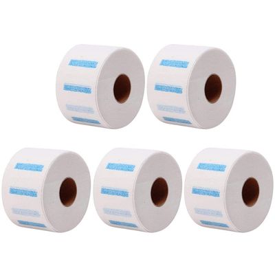 Beaupretty 5rolls Disposable Hairdressing Neck Paper Strips Stretchy Neck Wrap for Hair Cutting and Salon Services Pack