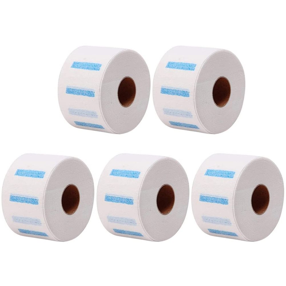 Beaupretty 5rolls Disposable Hairdressing Neck Paper Strips Stretchy Neck Wrap for Hair Cutting and Salon Services Pack