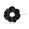 Minkissy Silk Hair Ties - 6pcs Elastic Hair Ties Rhinestone Scrunchies Rhinestone Ponytail Holders for Women Girls - Black view 4