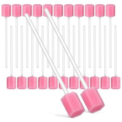 GLEAVI 150 Pcs Disposable Cotton Swab Baby Mouth Swabs Medicine Teeth Cleaning Swabs Cleaning Teeth Swabs Foam Cleaners Oral Mouth Swabs for Adults Lemon Elder Sponge Mint Flavor