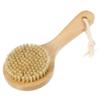 VOCOSTE 1 Pcs Bath Brush, Back Scrubber Wood for Shower with Short Handle, Brown, 7.9 Inches view 1
